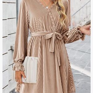 Champagne wrap dress NEW